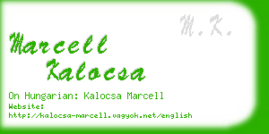 marcell kalocsa business card